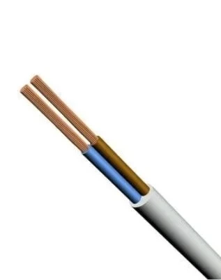 HÜNKA 2x0.75mm TTR Elektrik Kablosu BEYAZ (Çok Telli Esnek Kablo)