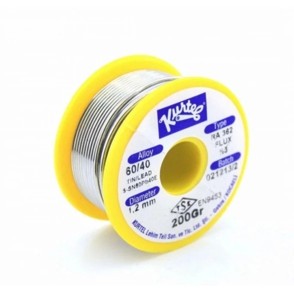 KURTEL 200 gr Makara 60/40 1.2mm Lehim Teli (Pastalı)