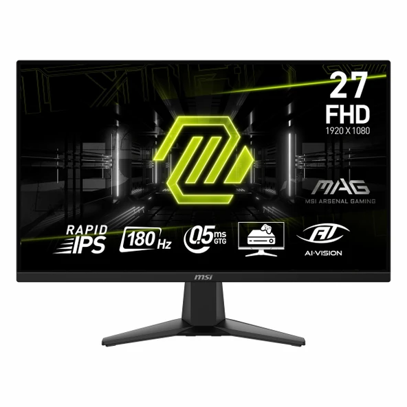 MSI MAG 275F 27" 180Hz 0.5Ms HDMI+DP HDR FullHD Adaptive-Sync IPS Vesa Monitör ürün görseli