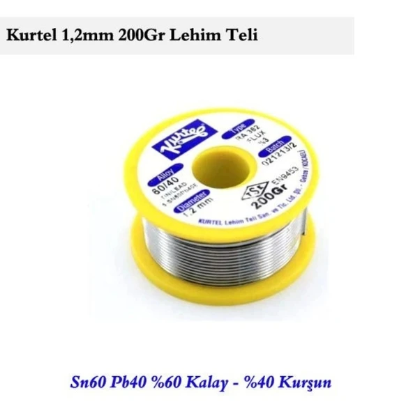 KURTEL 200 gr Makara 60/40 1.2mm Lehim Teli (Pastalı) - 2