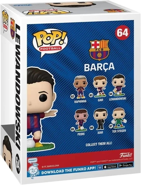 Funko Pop! Football: Barcelona - Lewandowski Figürü - 3
