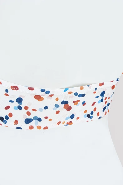 Renkli Triana Boyundan Bağlamalı Straplez Bikini Takımı - 2