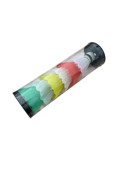 6 lı Badminton Topu Renkli Mantar Başlı Badminton Topu - 3
