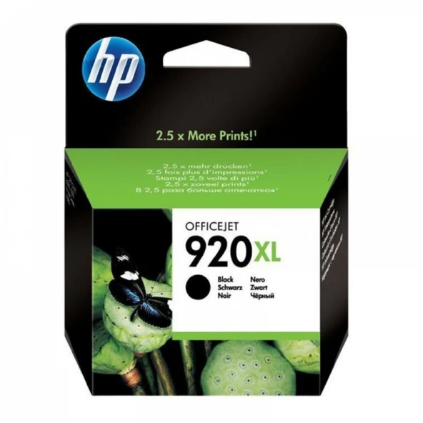 HP 920XL Orjinal Siyah Kartuş 6000 6500 7000N 7500 | CD975AE