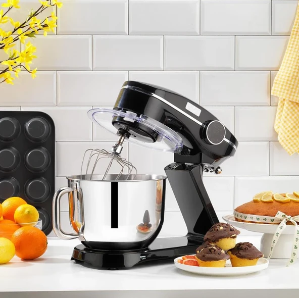 Schafer NeoCast Plus Kıyma Aparatlı Dijital Döküm Stand Mikser Siyah - 4