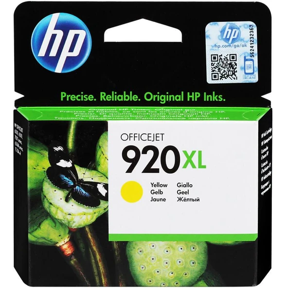 HP 920XL Orjinal Sarı Kartuş 6000 6500 7000N 7500 | CD-974AE