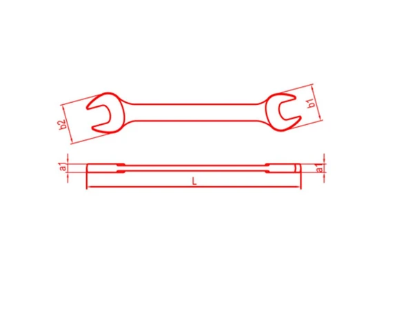 İzeltaş İki Ağız Anahtar Uzun Boy 46x50 mm - 2