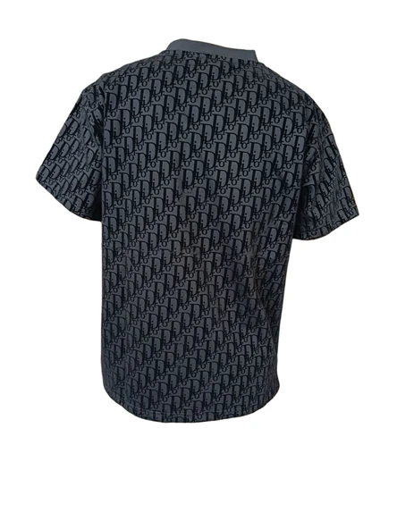 Dior Sıfır Yaka Siyah T-Shirt, Siyah T-Shirt , Unisex Siyah T-Shirt - 2