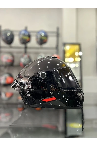 MT Helmets Thunder 4 Gloss Black Kask ŞEFFAF VİZÖRLÜ - 3