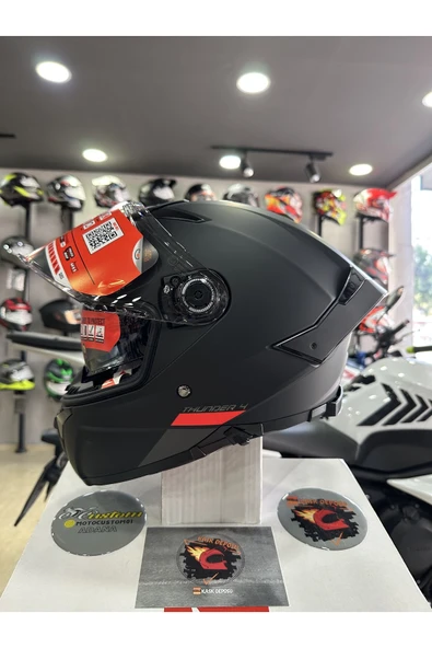 MT Helmets Thunder 4 SV Mat Siyah Full Face Motosiklet Kaskı - 2