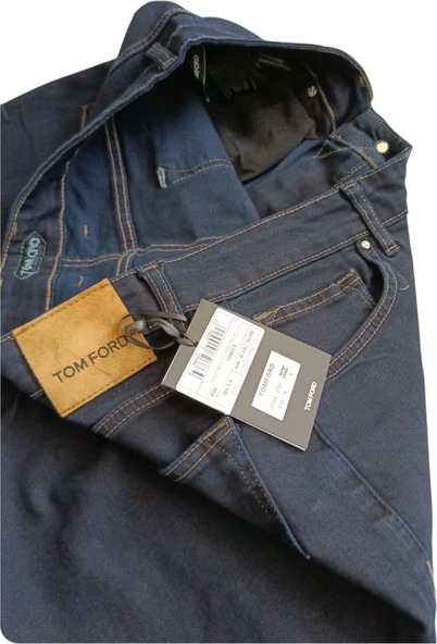 Tom Ford Kot Pantolon, Mavi Kot Pantolon, Erkek Kot Pantolon - 4