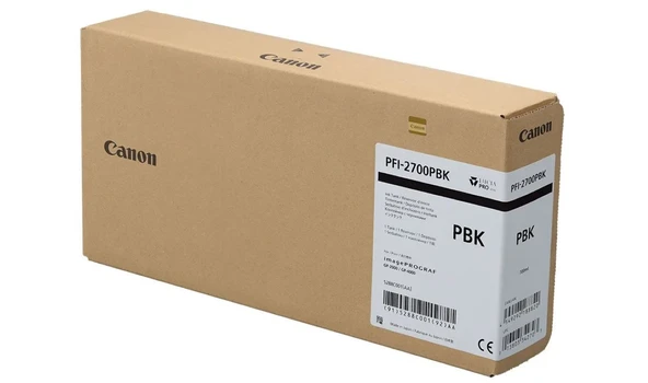 Canon PFI-2700 PBK (Photo Black) Fotoğraf Siyah Orijinal Mürekkep Kartuş 700 ml. (5288C001) - 1