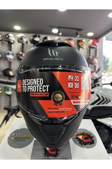 MT Helmets Thunder 4 SV Mat Siyah Full Face Motosiklet Kaskı - 4