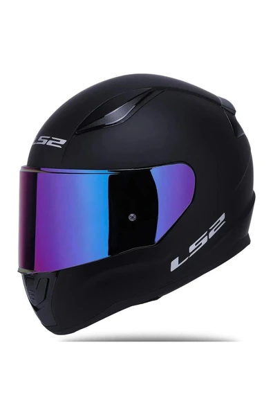 LS2 Rapid 2 Mat Siyah Rainbow Vizörlü Kask