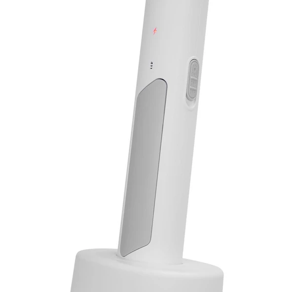 Asonic AS-A25 Beyaz/Gri 1200mAh 3000V Çıkış UV Mavi Işıklı Şarjli Masaüstü Raket Sinek Öldürücü - 4