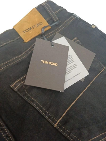 Tom Ford Kot Pantolon, Siyah Kot Pantolon, Erkek Kot Pantolon - 3