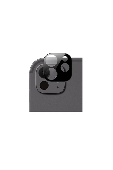 RiseOfGLC iPad Pro 11 2024 Zore 3D Kamera Camı - Siyah