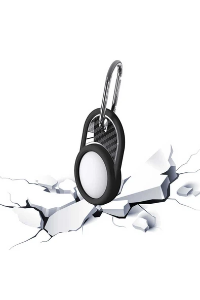 Zeyline SYS Airtag 05 Uyumlu Silikon Anahtarlık-Kırmızı - 4