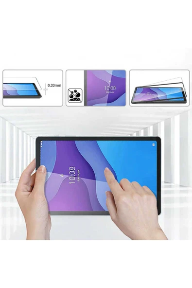 KILIFTECH Lenovo M10 TB-X306F Gen.2 Uyumlu Zore Tablet Temperli Cam Ekran Koruyucu-Renksiz - 3