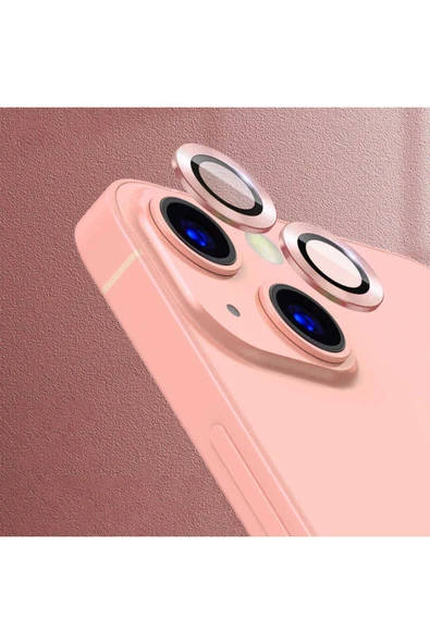 SAFA iPhone 13 Mini Uyumlu Zore CL-07 Kamera Koruyucu-Rose Gold