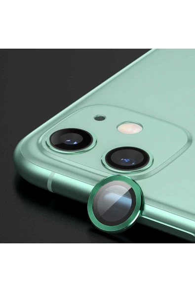 Resveq iPhone 12 Mini Uyumlu CL-02 Kamera Koruyucu-Yeşil ürün görseli
