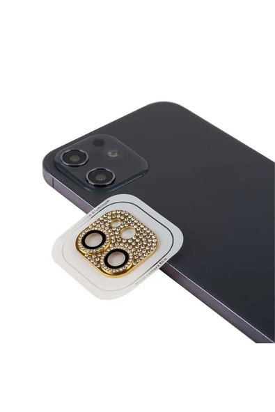KILIFTECH iPhone 12 Mini Uyumlu Zore CL-08 Kamera Koruyucu-Gold ürün görseli