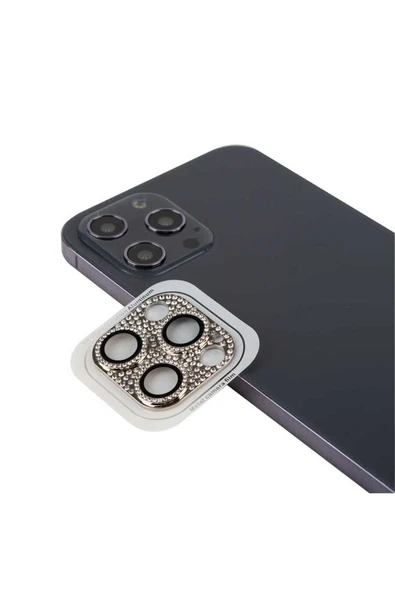 Ardemix iPhone 12 Pro Max Uyumlu Zore CL-08 Kamera ALT Koruyucu-Gümüş ürün görseli