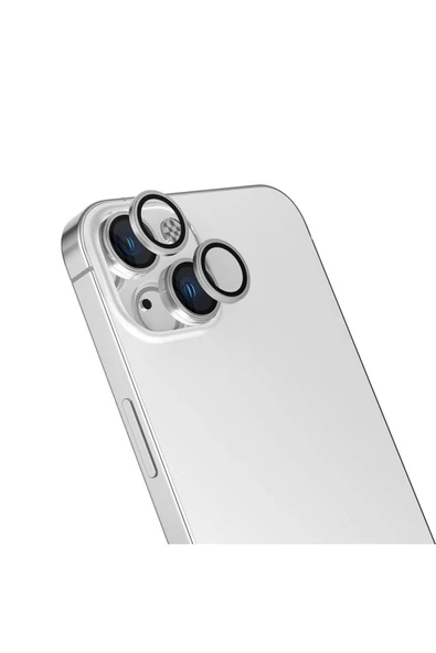 zore Apple iPhone 16 Zore CL-15 Parmak İzi Bırakmayan Anti-Reflective Kamera Lens Koruyucu-Gümüş ürün görseli