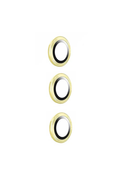 zore Galaxy S24 Plus Uyumlu Zore Kamera Lens Koruyucu Cam Filmi-Sarı - 1