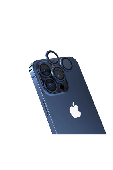 YuccaTech iPhone 15 Pro Uyumlu Zore CL-15 Parmak İzi Bırakmayan Anti-RefCLOive Kamera Koruyucu-Midn ürün görseli