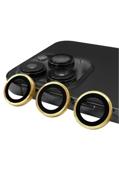 KILIFTECH iPhone 14 Pro Max Uyumlu Zore CL-07 Kamera Koruyucu-Gold ürün görseli