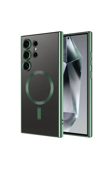 KILIFTECH Galaxy S24 Ultra Uyumlu Kamera Korumalı Magsafe Wireless Şarj Özellikli Zore Demre Kılıf-Koy - Resim 4