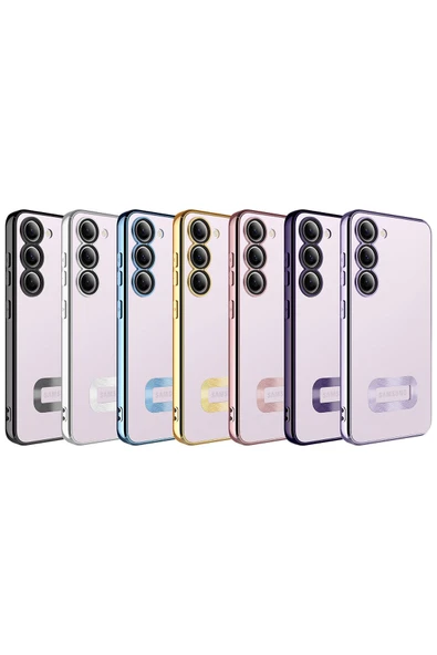 Ardemix Galaxy S23 Uyumlu Kamera Korumalı Logo Gösteren Zore Omega Kılıf-Sierra Mavi - Resim 2