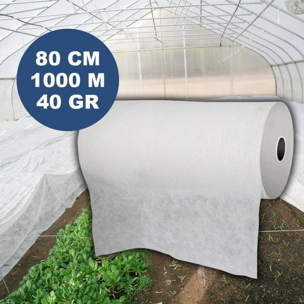 80cm X 1000m 40gr TEKSTİL MULCH AGRİL ISI DON PERDESİ, ZİRAİ DON KIRAĞI ÖRTÜ KARPUZ ÇİLEK MALÇ ürün görseli