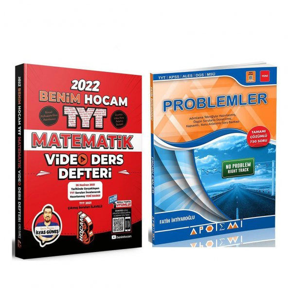 Benim Hocam TYT Matematik Video Ders Notları ve Apotemi Problemler 2 Kitap Set - 1