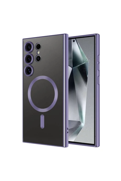 KILIFTECH Galaxy S24 Ultra Uyumlu Kamera Korumalı Magsafe Wireless Şarj Özellikli Zore Demre Kılıf-Koy - Resim 5