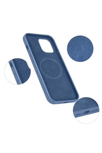 SAFA iPhone 12 Mini Uyumlu Zore Silksafe Wireless Kılıf-Pembe Açık - Resim 3