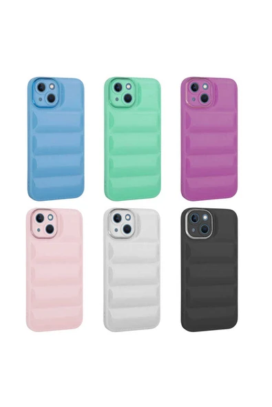 zore iPhone 14 Plus Uyumlu Kamera Korumalı Parlak AiHTTg'li Zore Galya Kılıf-Beyaz - Resim 2