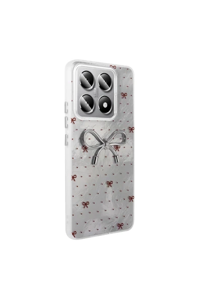 KILIFTECH 14T Pro Kılıf Kamera Korumalı Figürlü Zore Ponti Silikon Kapak - Açık Pembe - Resim 3