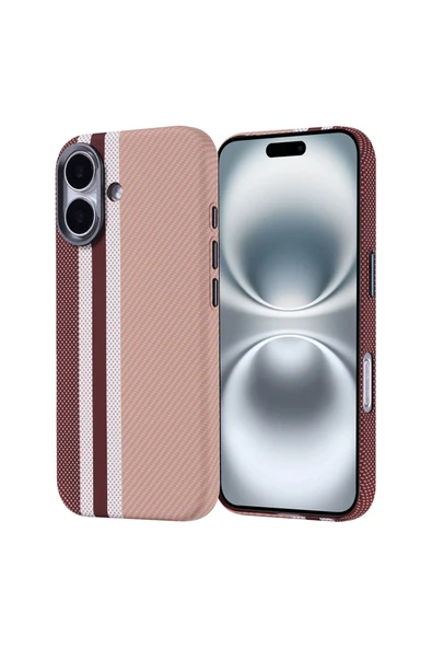 KILIFTECH iPhone 16 Kılıf Magsafe Şarj Özellikli Karbon Fiber Görünümlü Zore Nekst Kapak - Siyah - Resim 2