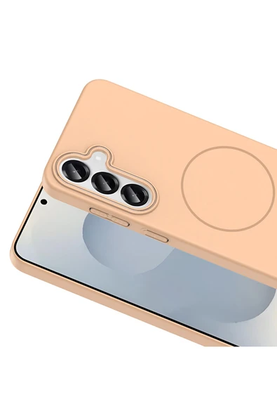 KILIFTECH Galaxy S25 Plus Kılıf Magsafe Şarj Özellikli Zore Ruby Silikon Kapak - Siyah - Resim 7