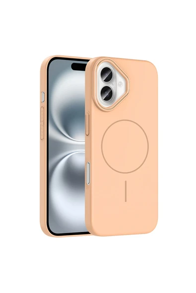 KILIFTECH iPhone 16 Plus Kılıf Magsafe Şarj Özellikli Zore Ruby Silikon Kapak - Mürdüm - Resim 2