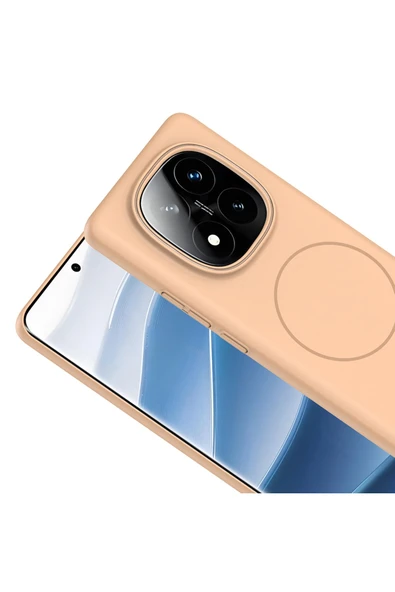 KILIFTECH Redmi Note 14 Pro Plus Kılıf Magsafe Şarj Özellikli Zore Ruby Silikon Kapak - Gri - Resim 8