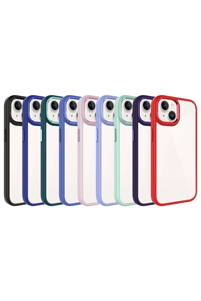 SAFA iPhone 15 Plus Uyumlu Zore Krom Kılıf-Lila - Resim 2