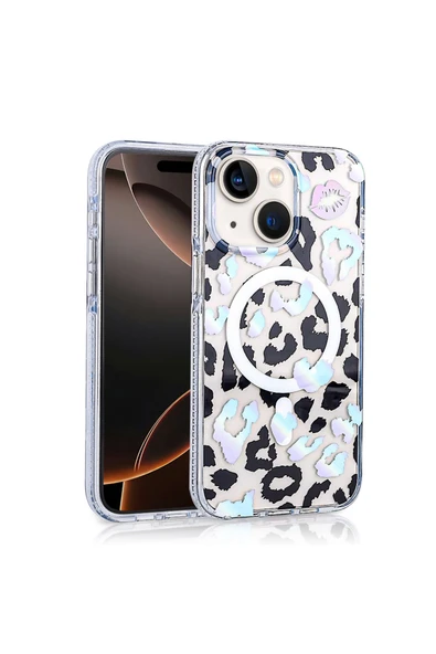 KILIFTECH iPhone 15 Uyumlu Kılıf Magsafe Şarj Özellikli Zore Jago Kapak-Beyaz ürün görseli 1