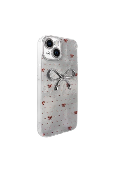 KILIFTECH iPhone 13 Kılıf Kamera Korumalı Figürlü Zore Ponti Silikon Kapak - Açık Pembe - Resim 7