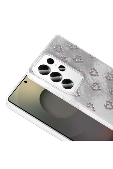 KILIFTECH Galaxy S23 Ultra Kılıf Kamera Korumalı Figürlü Zore Ponti Silikon Kapak - Açık Mavi - 8