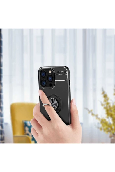 KILIFTECH iPhone 13 Pro Max Uyumlu Zore Ravel Silikon Kılıf-Siyah - 4