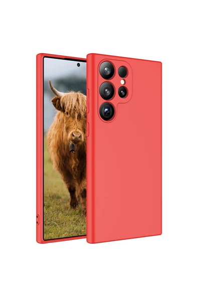zore Galaxy S25 Ultra Uyumlu Kılıf Zore Mara Lansman Kapak-Kırmızı