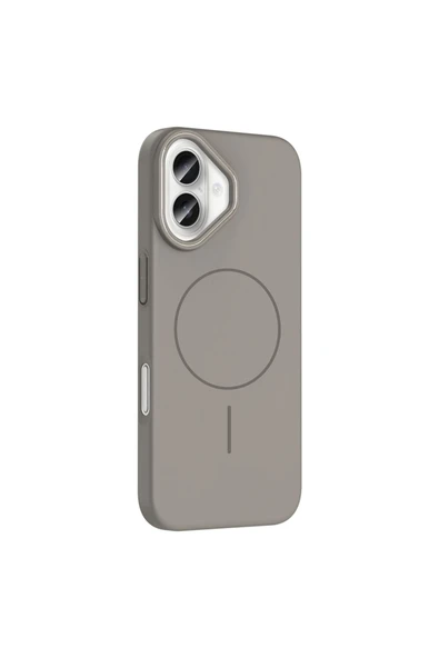 KILIFTECH iPhone 16 Plus Kılıf Magsafe Şarj Özellikli Zore Ruby Silikon Kapak - Mürdüm - Resim 4